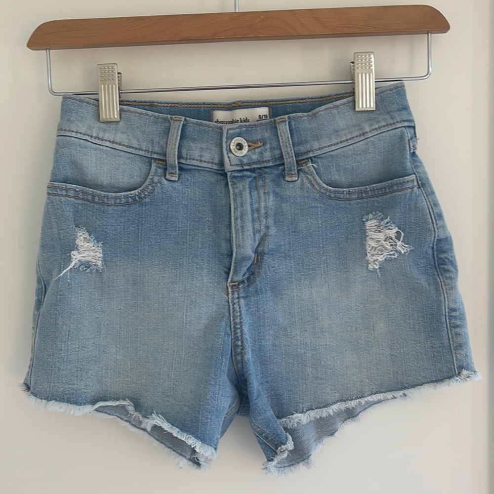 ✨Abercrombie kids high rise mini mom shorts